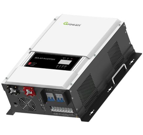 Características Potencia nominal de 4KW a 12KW Controlador de carga solar 80A / 120A MPPT Inversor de baja frecuencia con transformador grande Salida de CA de onda sinusoidal pura Protección contra sobrecargas, cortocircuitos y descargas profundas Prioridad de entrada de CA / solar configurable a través de la configuración de LCD Compatible con tensión de red o potencia del generador Monitorización remota WIFI / GPRS (opcional)